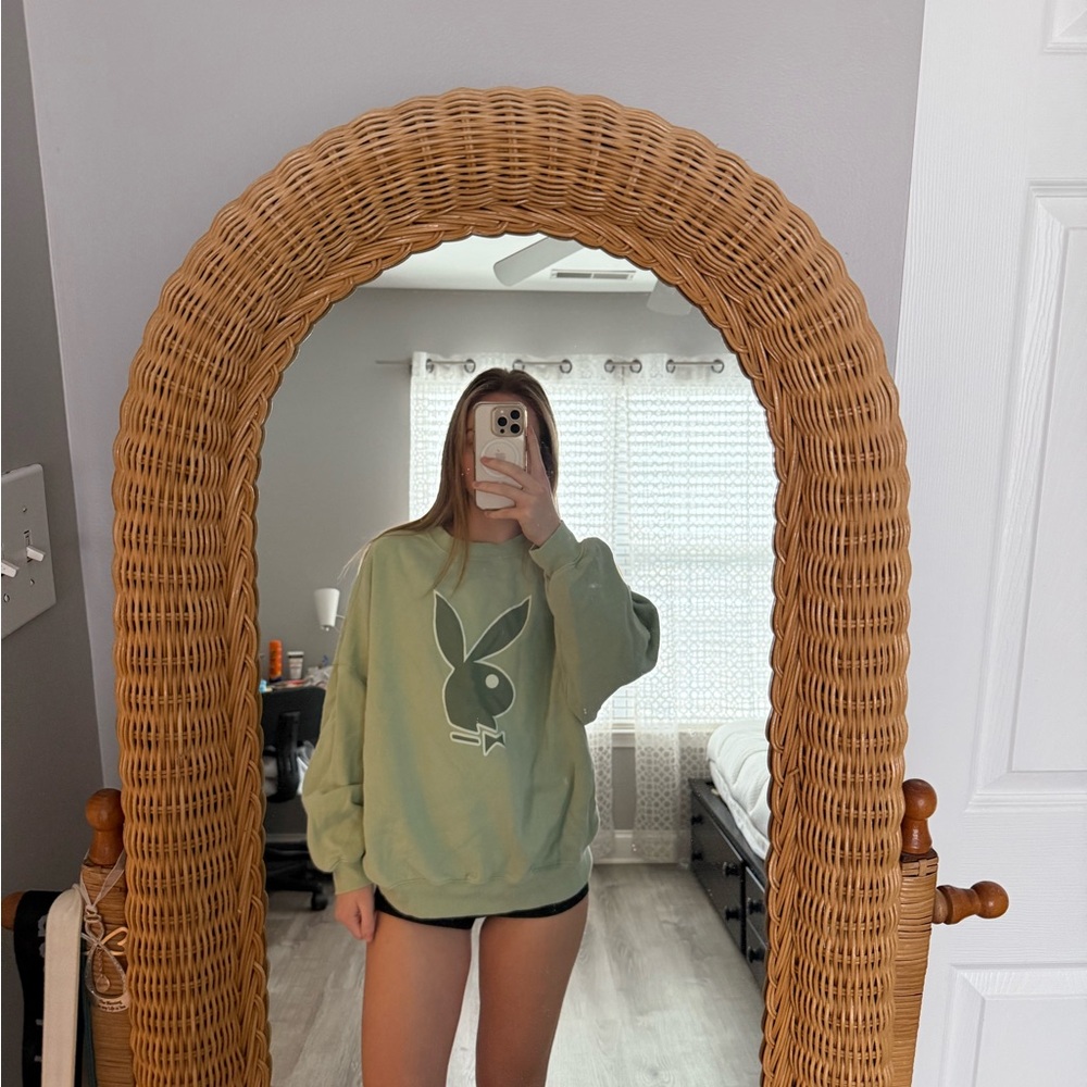PLAYBOY Women's Mint Green Hoodie